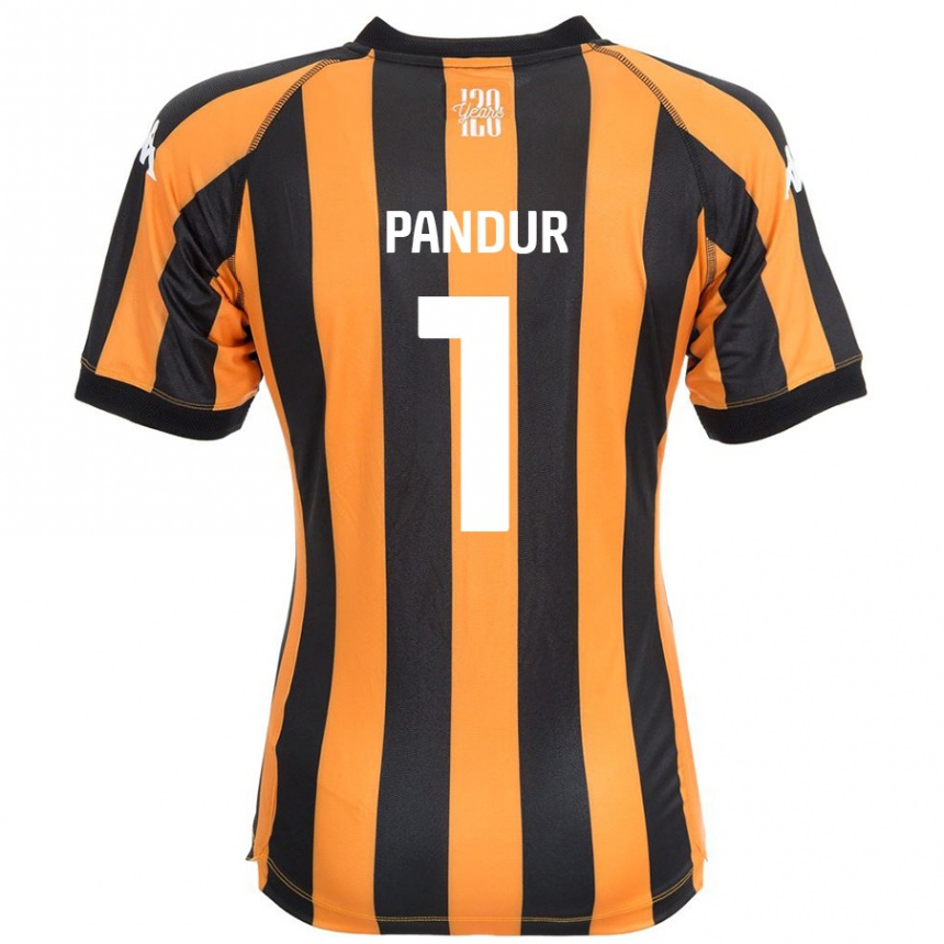 Kids Football Ivor Pandur #1 Black Amber Home Jersey 2024/25 T-Shirt Uk