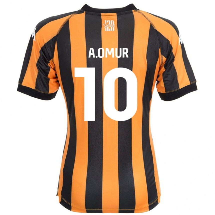 Kids Football Abdülkadir Ömür #10 Black Amber Home Jersey 2024/25 T-Shirt Uk