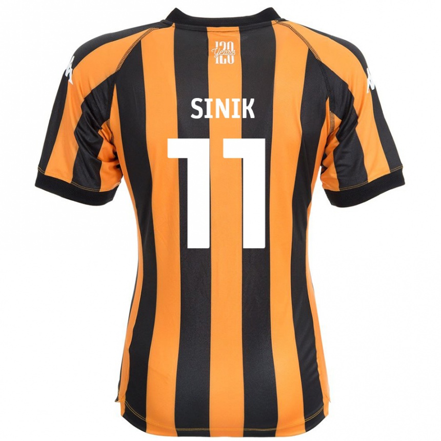 Kids Football Doğukan Sinik #11 Black Amber Home Jersey 2024/25 T-Shirt Uk