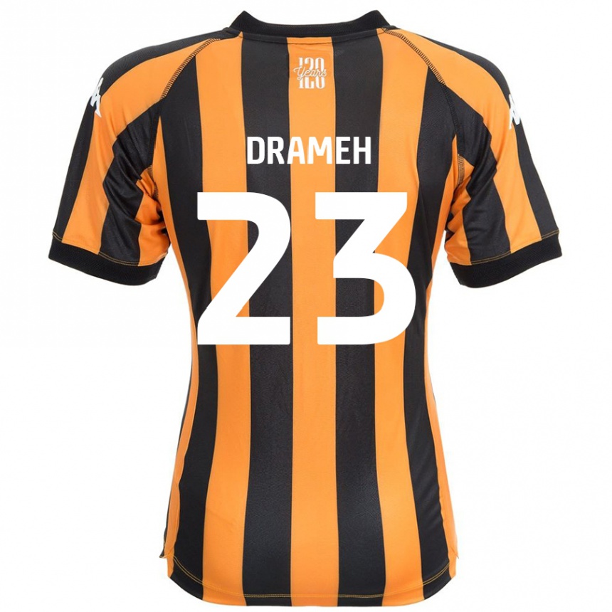 Kids Football Cody Drameh #23 Black Amber Home Jersey 2024/25 T-Shirt Uk