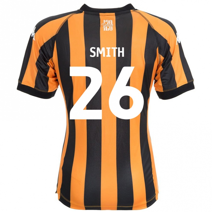 Kids Football Andy Smith #26 Black Amber Home Jersey 2024/25 T-Shirt Uk