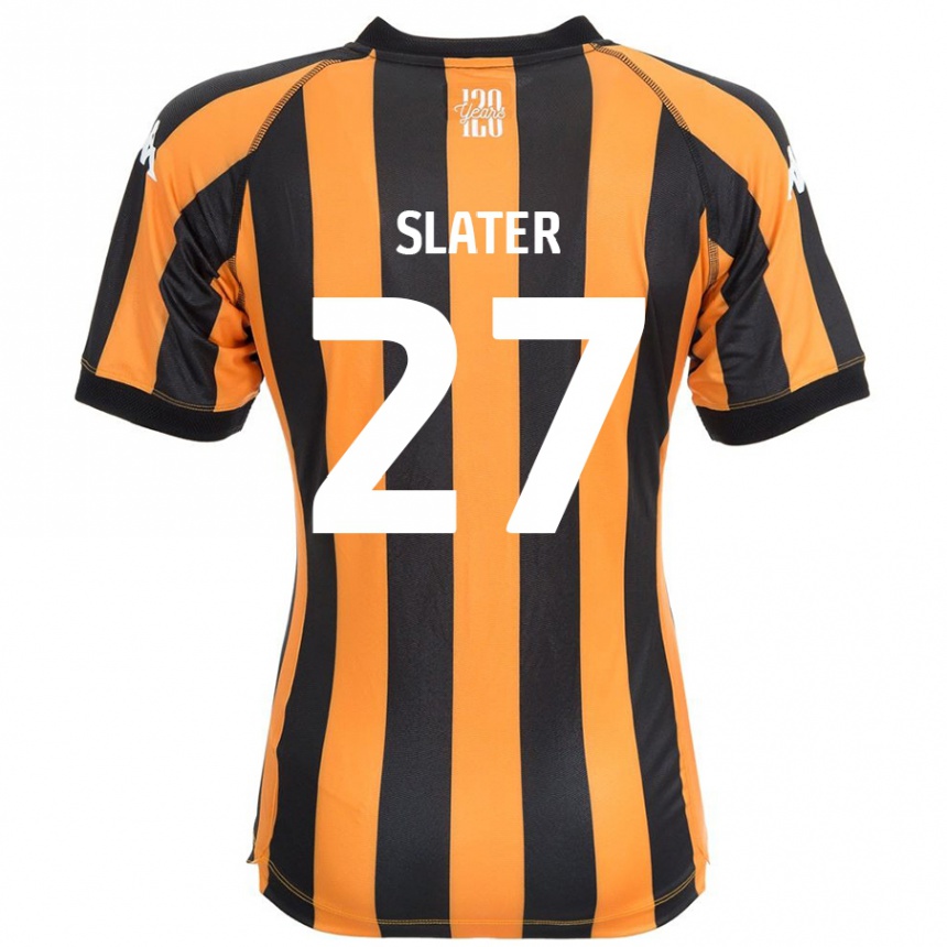 Kids Football Regan Slater #27 Black Amber Home Jersey 2024/25 T-Shirt Uk