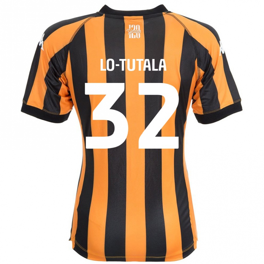 Kids Football Thimothée Lo-Tutala #32 Black Amber Home Jersey 2024/25 T-Shirt Uk