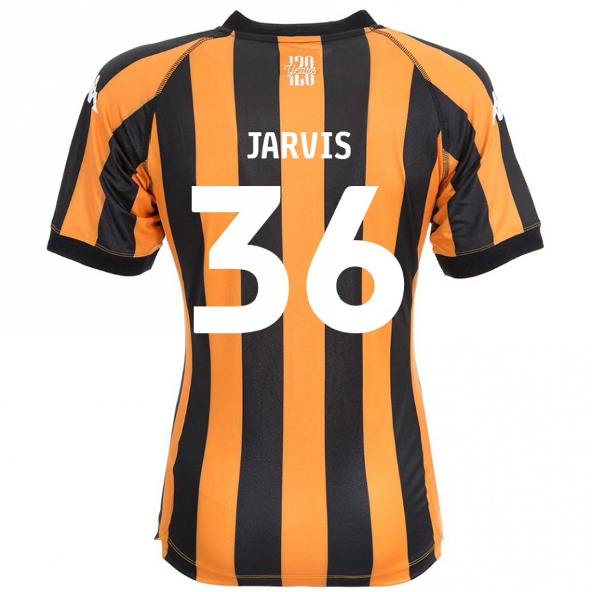 Kids Football Will Jarvis #36 Black Amber Home Jersey 2024/25 T-Shirt Uk