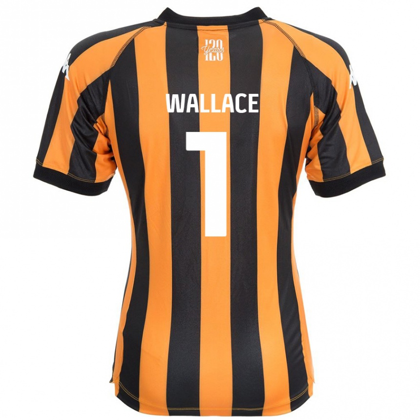 Kids Football Abbi Wallace #1 Black Amber Home Jersey 2024/25 T-Shirt Uk