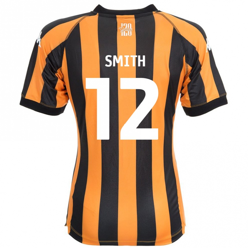 Kids Football Emily Smith #12 Black Amber Home Jersey 2024/25 T-Shirt Uk