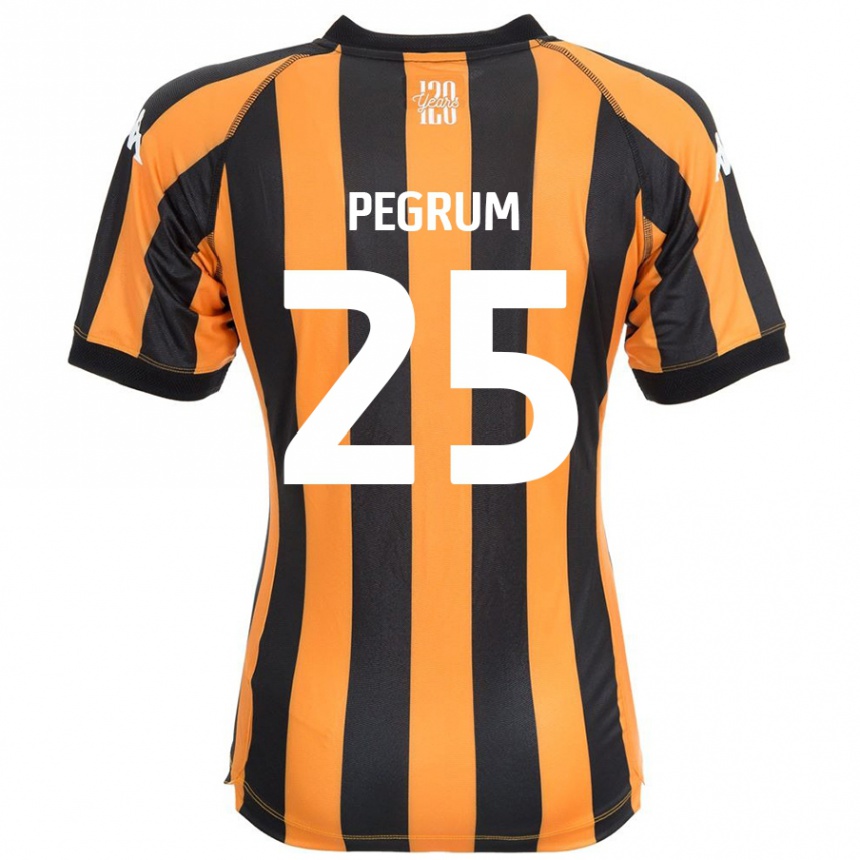 Kids Football Florence Pegrum #25 Black Amber Home Jersey 2024/25 T-Shirt Uk