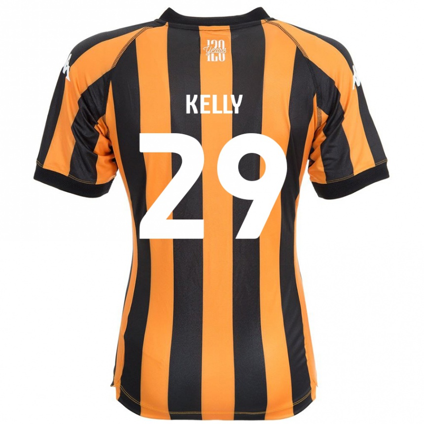 Kids Football Ace Kelly #29 Black Amber Home Jersey 2024/25 T-Shirt Uk