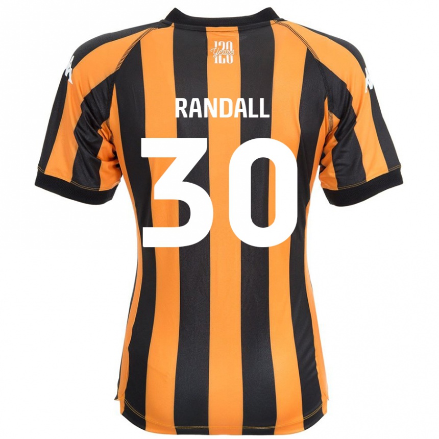 Kids Football Jennifer Randall #30 Black Amber Home Jersey 2024/25 T-Shirt Uk