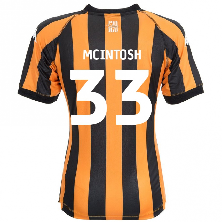 Kids Football Lucy Mcintosh #33 Black Amber Home Jersey 2024/25 T-Shirt Uk