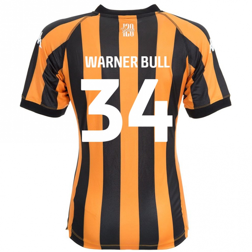 Kids Football Lucy Warner-Bull #34 Black Amber Home Jersey 2024/25 T-Shirt Uk