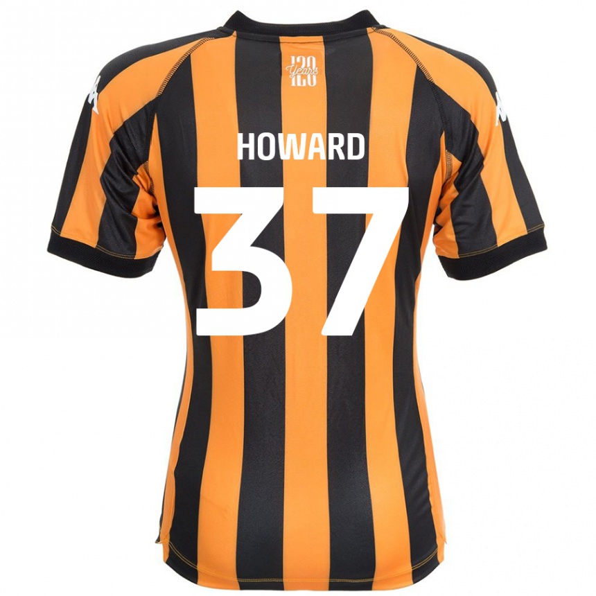 Kids Football Scarlet Howard #37 Black Amber Home Jersey 2024/25 T-Shirt Uk