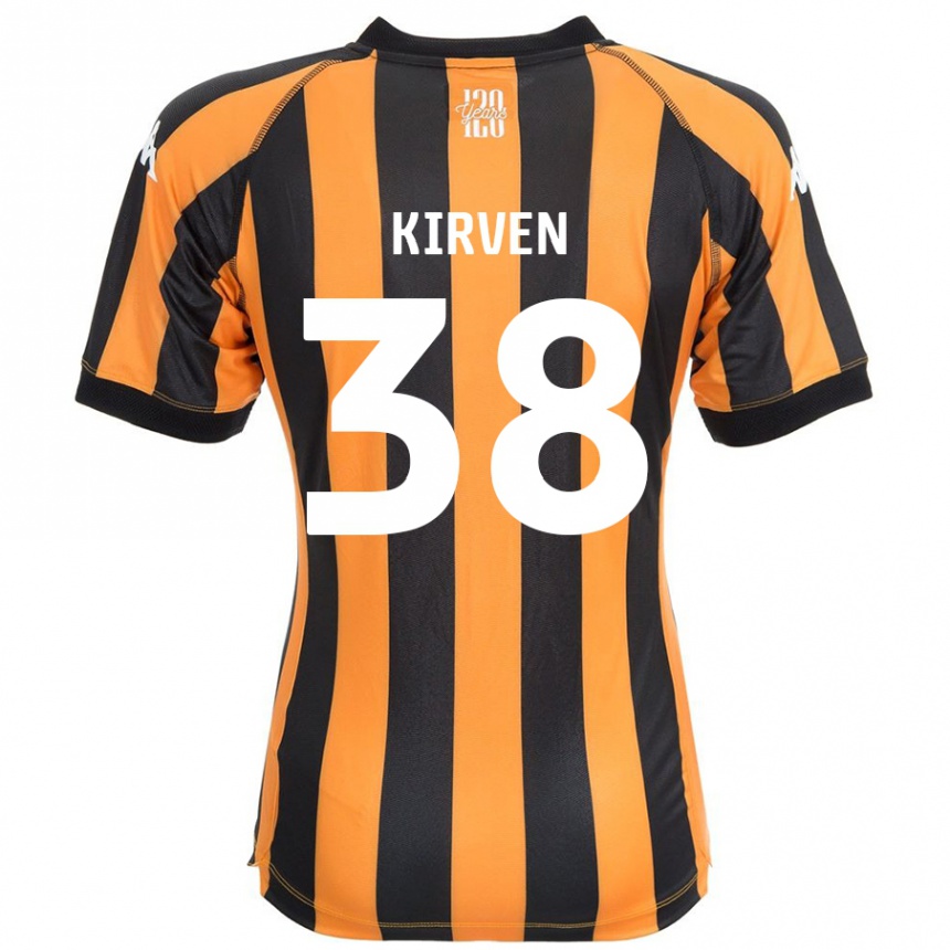 Kids Football Tess Kirven #38 Black Amber Home Jersey 2024/25 T-Shirt Uk