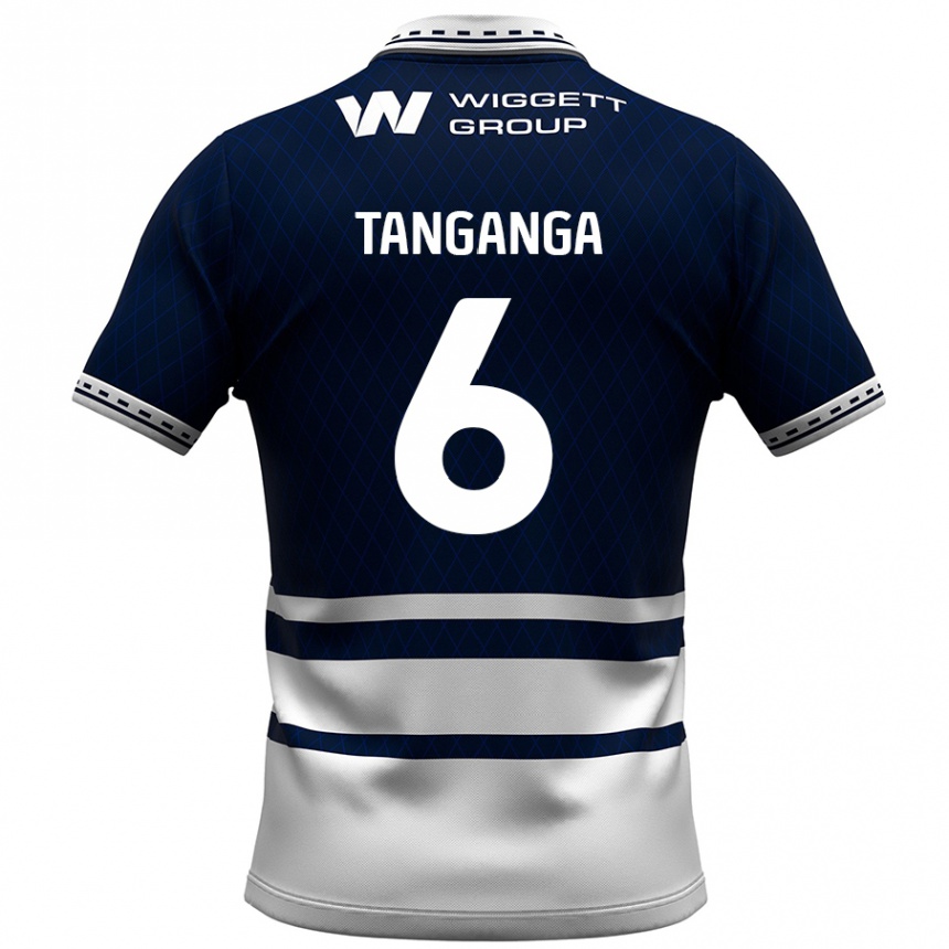 Kids Football Japhet Tanganga #6 Navy Blue White Home Jersey 2024/25 T-Shirt Uk