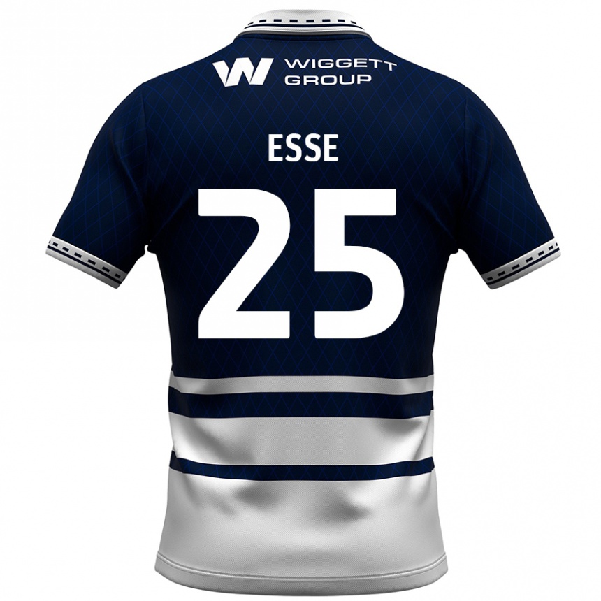 Kids Football Romain Esse #25 Navy Blue White Home Jersey 2024/25 T-Shirt Uk