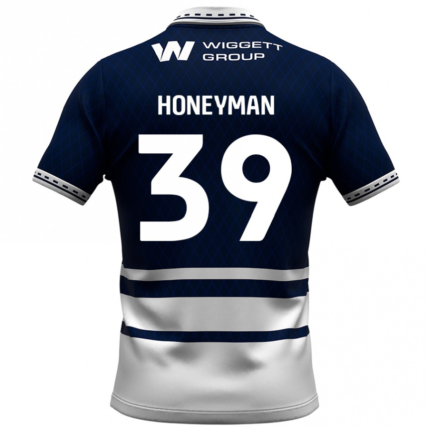 Kids Football George Honeyman #39 Navy Blue White Home Jersey 2024/25 T-Shirt Uk