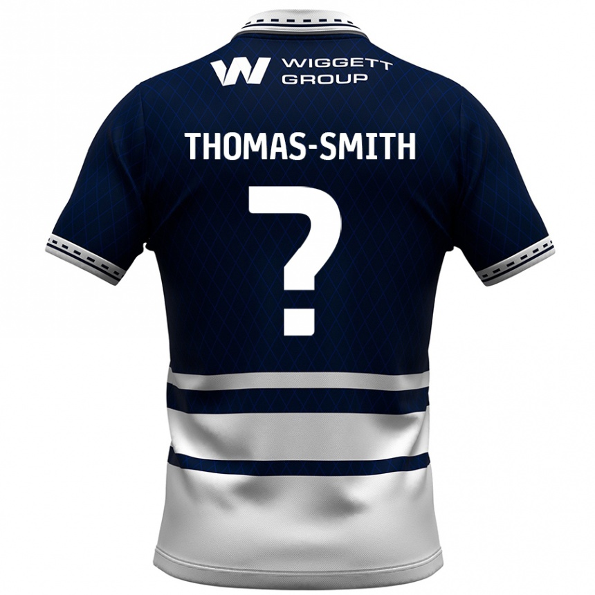 Kids Football Jaydon Thomas-Smith #0 Navy Blue White Home Jersey 2024/25 T-Shirt Uk