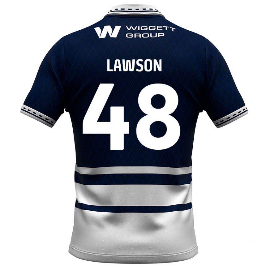 Kids Football Sha'mar Lawson #48 Navy Blue White Home Jersey 2024/25 T-Shirt Uk