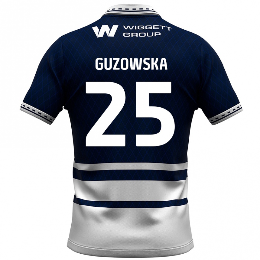 Kids Football Sara Guzowska #25 Navy Blue White Home Jersey 2024/25 T-Shirt Uk