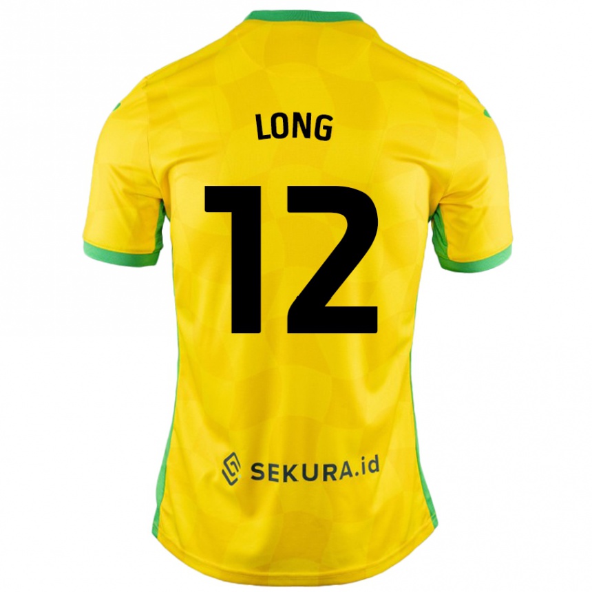 Kids Football George Long #12 Yellow Green Home Jersey 2024/25 T-Shirt Uk