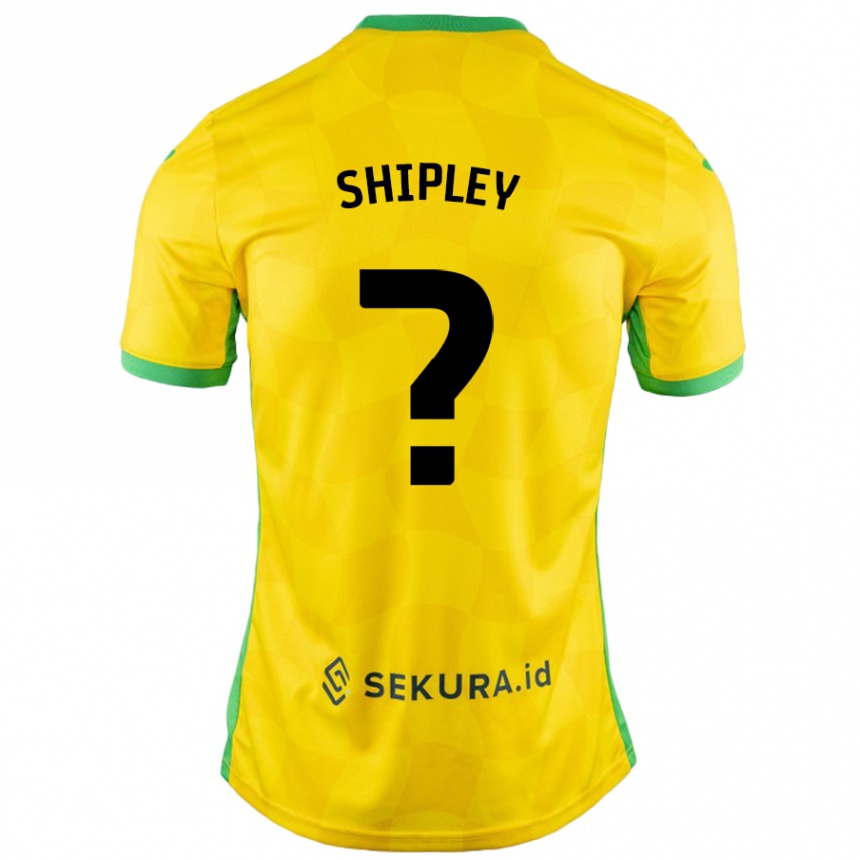 Kids Football Lewis Shipley #0 Yellow Green Home Jersey 2024/25 T-Shirt Uk