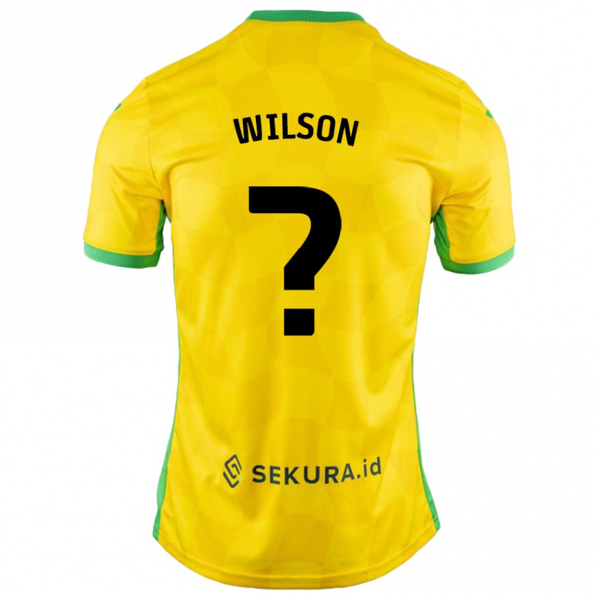 Kids Football Charlie Wilson #0 Yellow Green Home Jersey 2024/25 T-Shirt Uk