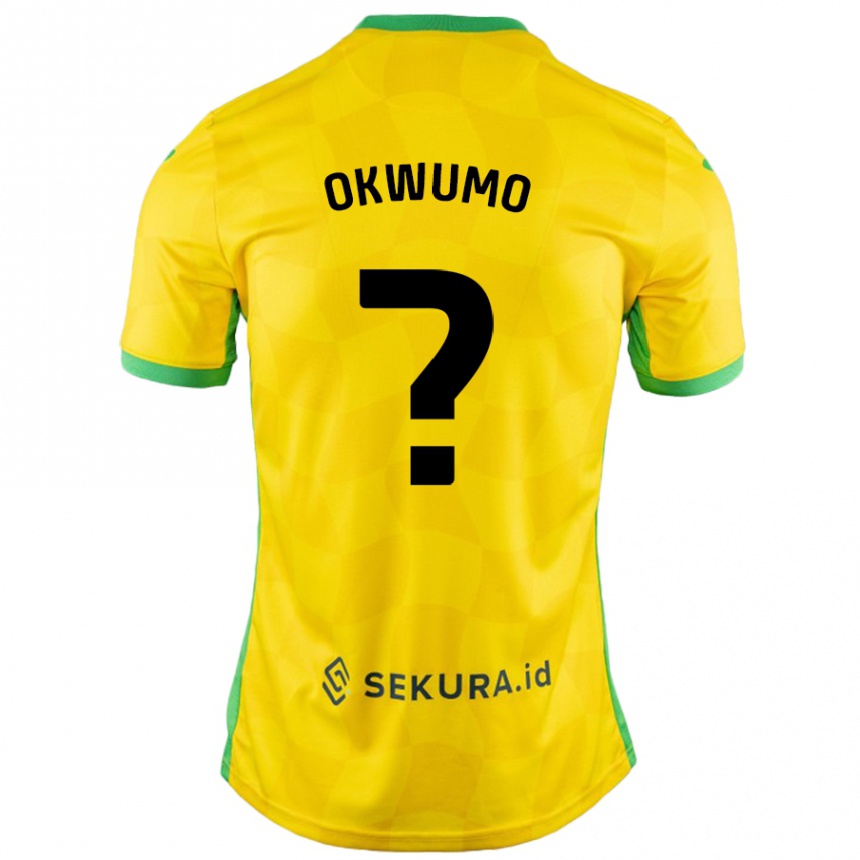 Kids Football Harmony Okwumo #0 Yellow Green Home Jersey 2024/25 T-Shirt Uk