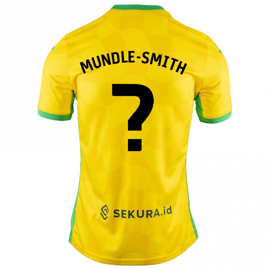 Kids Football Errol Mundle-Smith #0 Yellow Green Home Jersey 2024/25 T-Shirt Uk