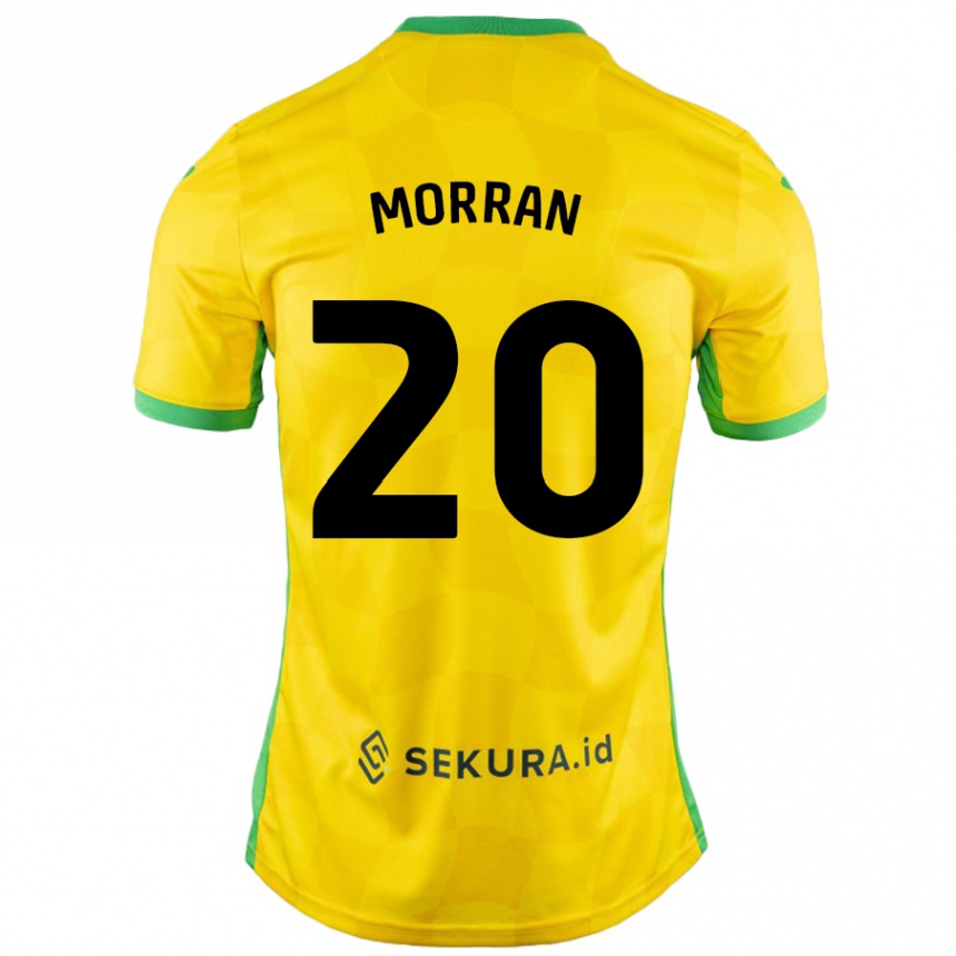 Kids Football Eloise Morran #20 Yellow Green Home Jersey 2024/25 T-Shirt Uk