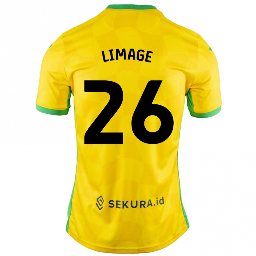 Kids Football Felicity Limage #26 Yellow Green Home Jersey 2024/25 T-Shirt Uk