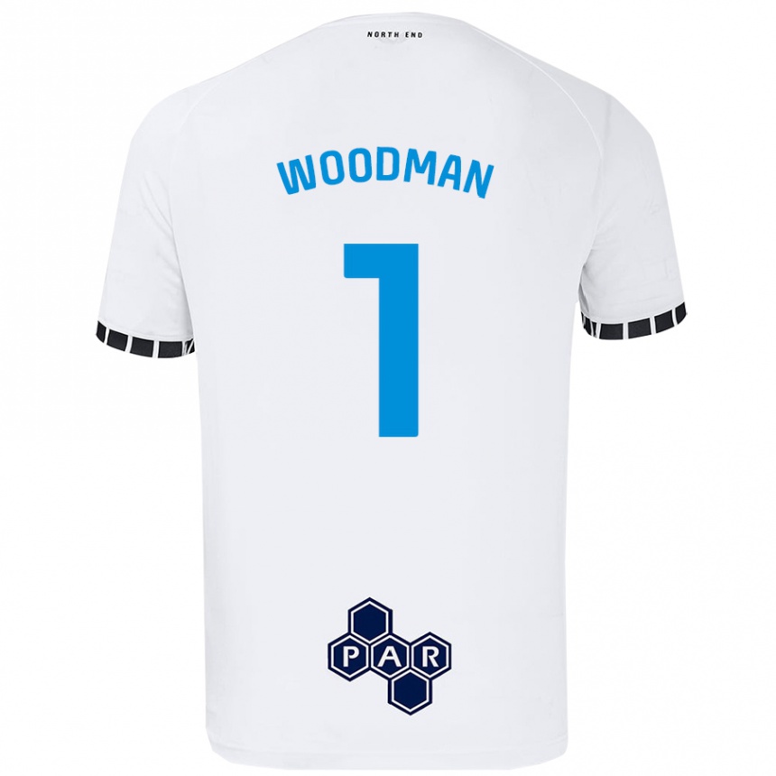 Kids Football Freddie Woodman #1 White Home Jersey 2024/25 T-Shirt Uk