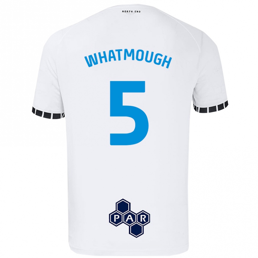 Kids Football Jack Whatmough #5 White Home Jersey 2024/25 T-Shirt Uk