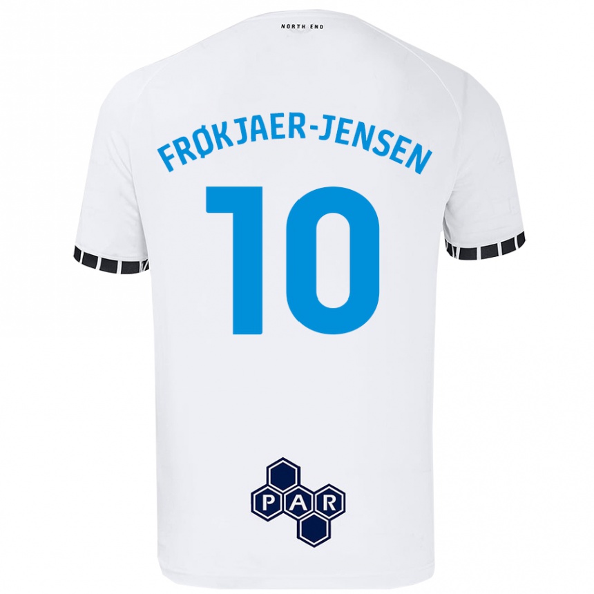 Kids Football Mads Frøkjaer-Jensen #10 White Home Jersey 2024/25 T-Shirt Uk