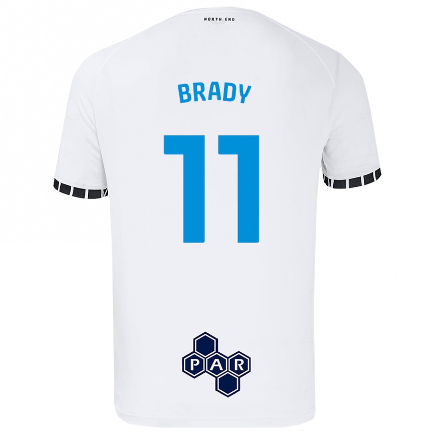 Kids Football Robbie Brady #11 White Home Jersey 2024/25 T-Shirt Uk