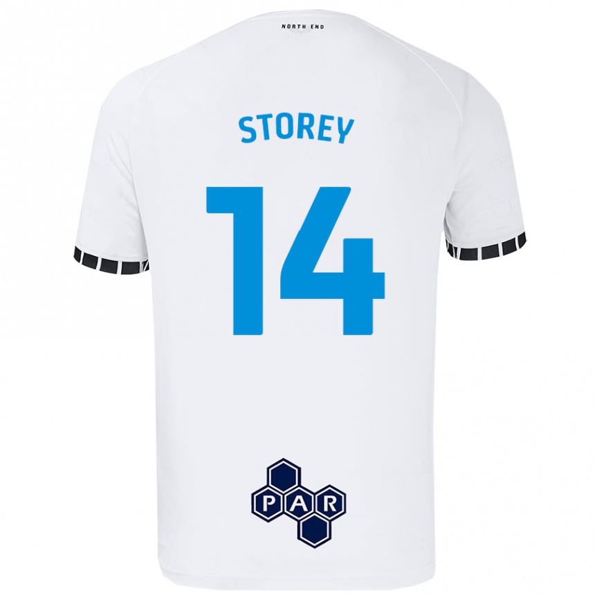 Kids Football Jordan Storey #14 White Home Jersey 2024/25 T-Shirt Uk