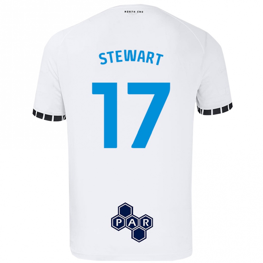 Kids Football Layton Stewart #17 White Home Jersey 2024/25 T-Shirt Uk