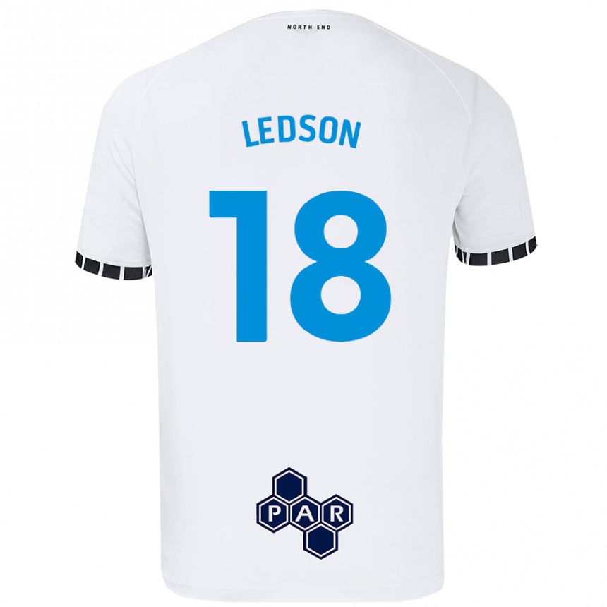 Kids Football Ryan Ledson #18 White Home Jersey 2024/25 T-Shirt Uk