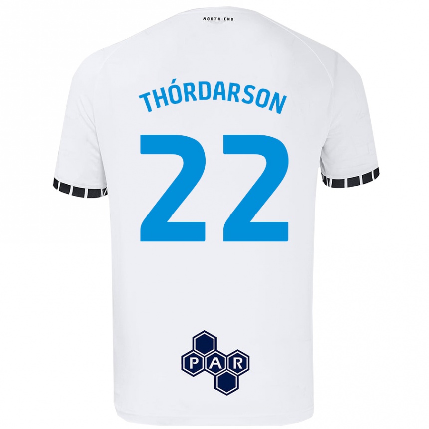 Kids Football Stefán Teitur Thórdarson #22 White Home Jersey 2024/25 T-Shirt Uk