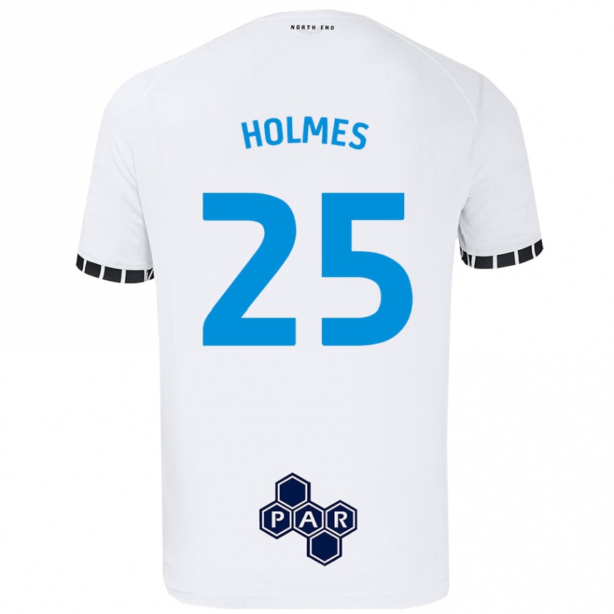 Kids Football Duane Holmes #25 White Home Jersey 2024/25 T-Shirt Uk