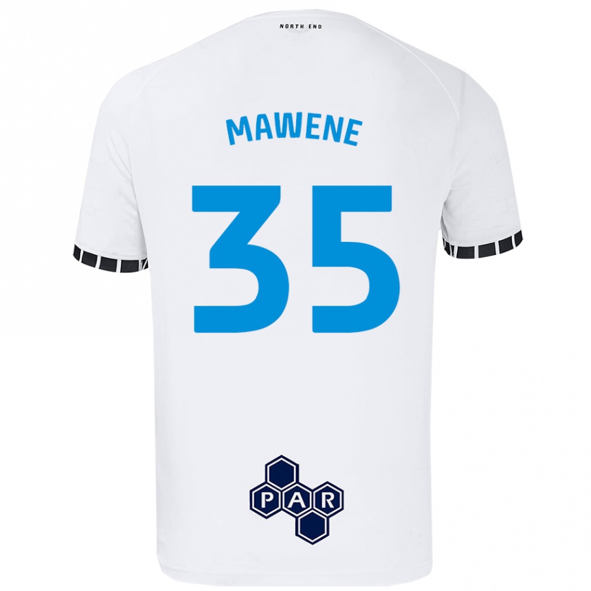 Kids Football Noah Mawene #35 White Home Jersey 2024/25 T-Shirt Uk