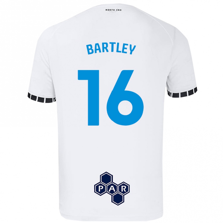 Kids Football Melanie Bartley #16 White Home Jersey 2024/25 T-Shirt Uk