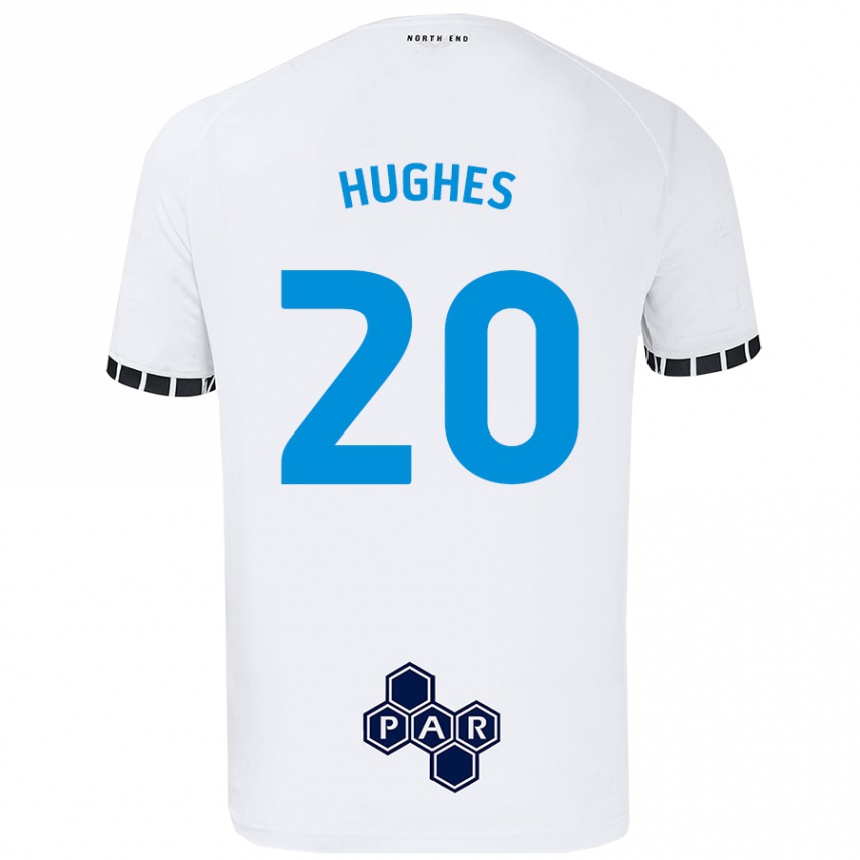 Kids Football Amy Hughes #20 White Home Jersey 2024/25 T-Shirt Uk