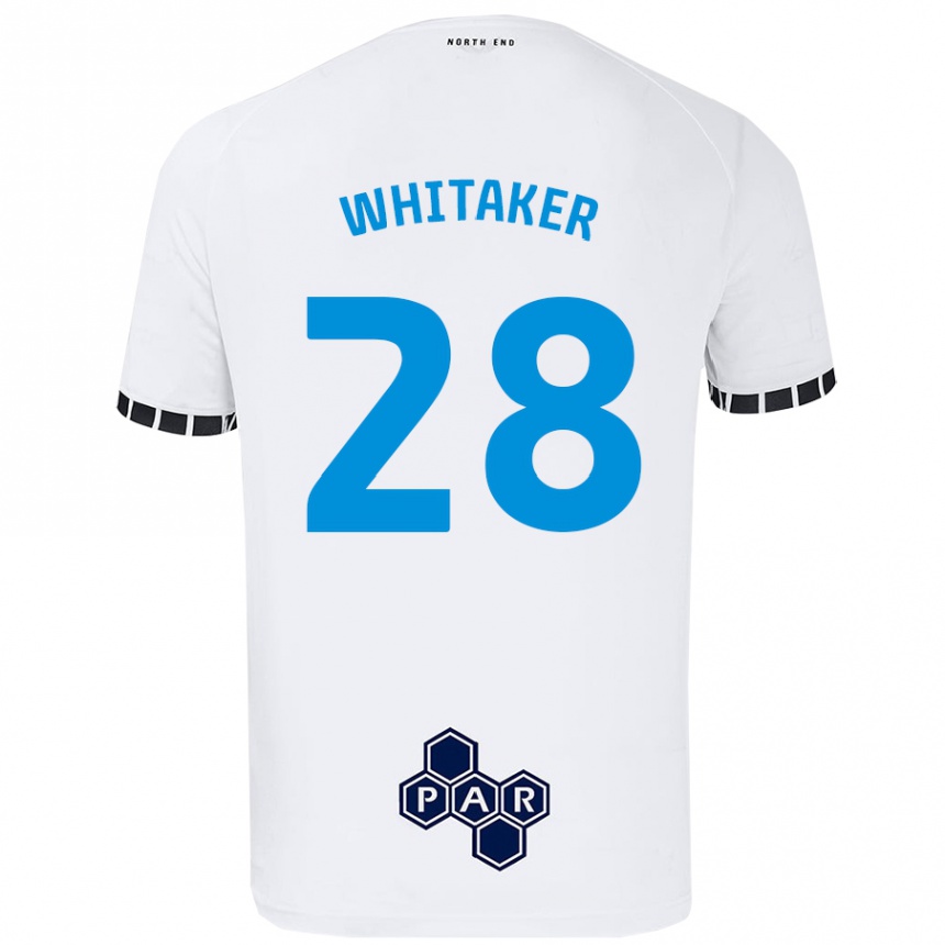 Kids Football Eve Whitaker #28 White Home Jersey 2024/25 T-Shirt Uk