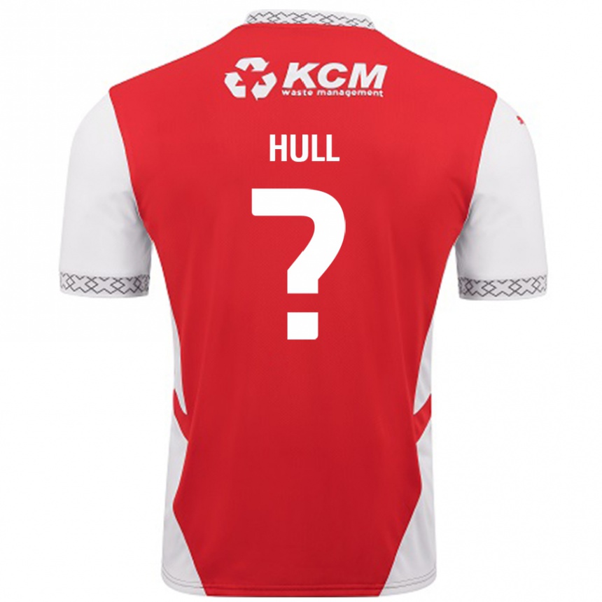 Kids Football Jake Hull #0 Red White Home Jersey 2024/25 T-Shirt Uk