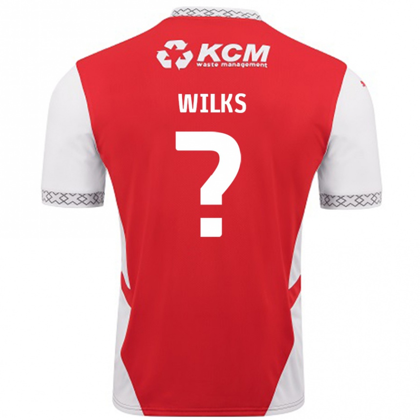 Kids Football Mallik Wilks #0 Red White Home Jersey 2024/25 T-Shirt Uk