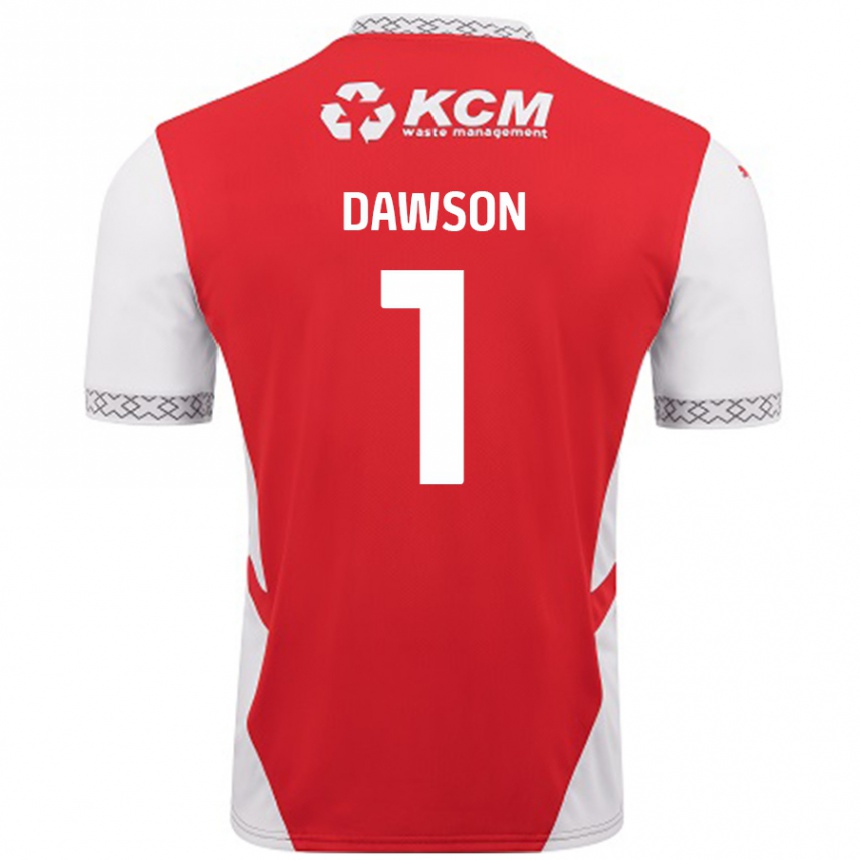 Kids Football Cameron Dawson #1 Red White Home Jersey 2024/25 T-Shirt Uk