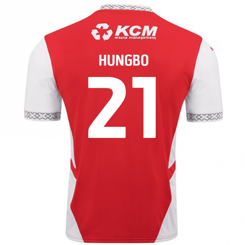 Kids Football Joseph Hungbo #21 Red White Home Jersey 2024/25 T-Shirt Uk