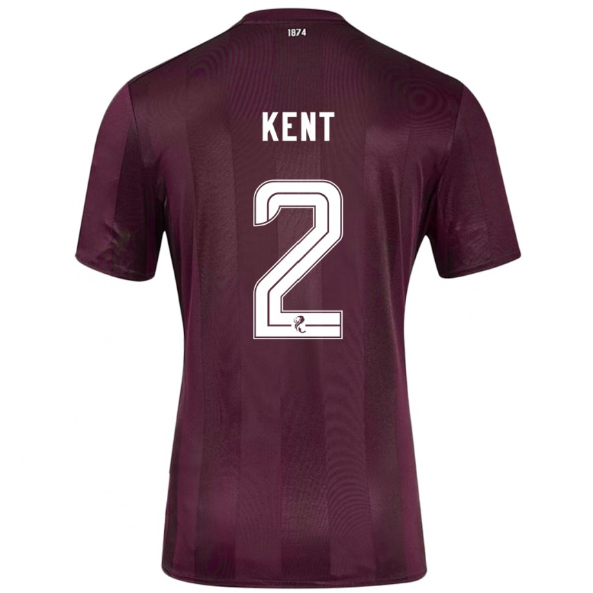 Kids Football Frankie Kent #2 Burgundy Home Jersey 2024/25 T-Shirt Uk