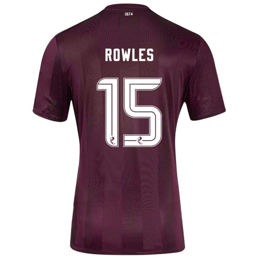 Kids Football Kye Rowles #15 Burgundy Home Jersey 2024/25 T-Shirt Uk