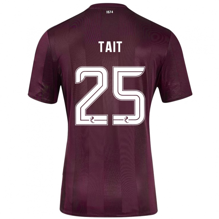 Kids Football Macaulay Tait #25 Burgundy Home Jersey 2024/25 T-Shirt Uk